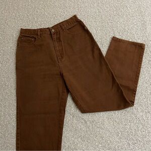 Vintage Brown Super High Rise Straight Leg Mom Jeans